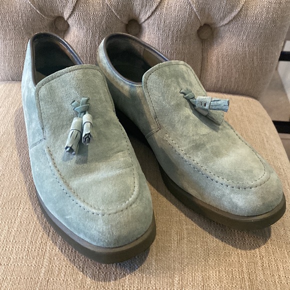 Hush Puppies EUC Suede Lt. Green Women’s Loafers - SZ 9 Perfect for Fall! - Picture 8 of 15